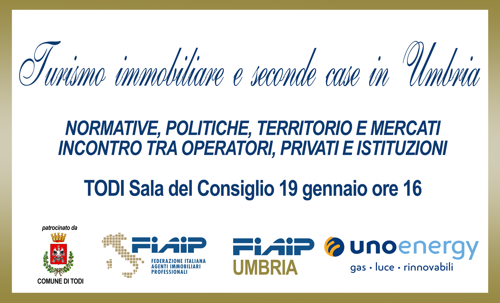 Real estate tourism and second homes in Umbria, meeting between operators, private individuals and institutions